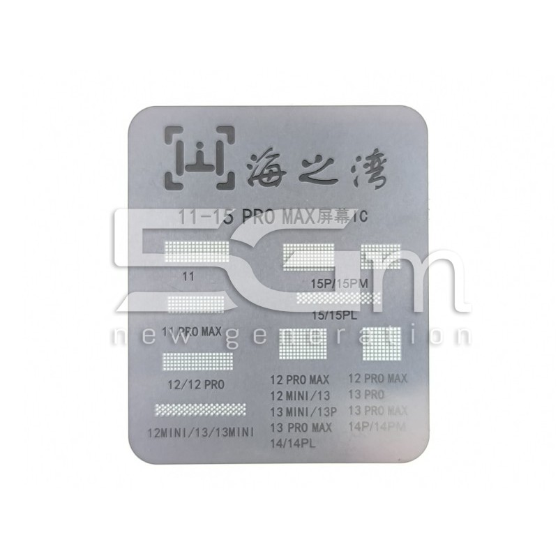 Stencil Reballing IC LCD iPhone 11 - 15 Pro Max