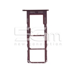Dual Sim Card Tray Dark Red Samsung SM-A245 A24