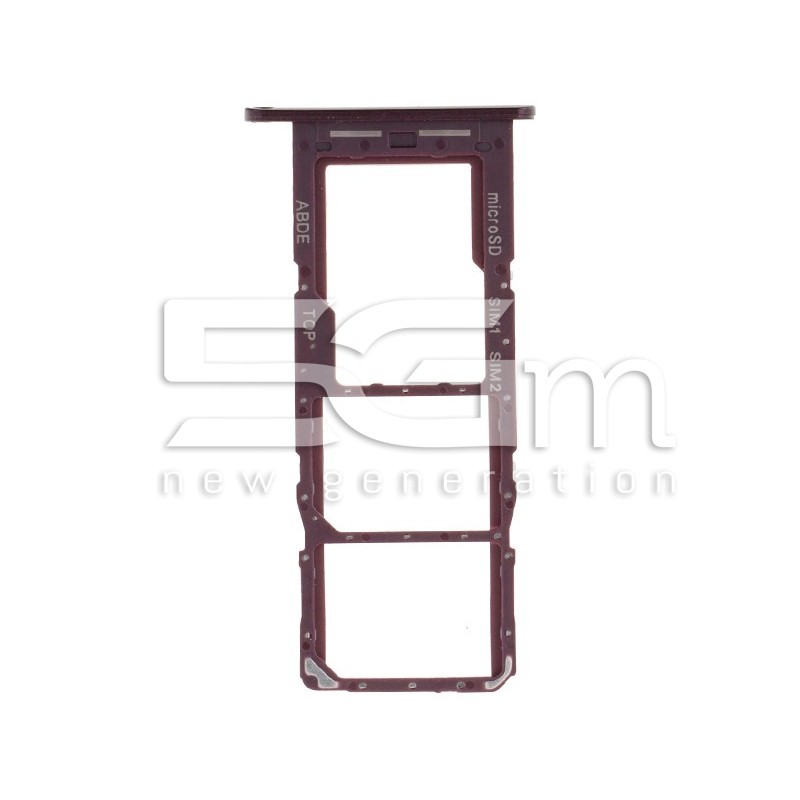Dual Sim Card Tray Dark Red Samsung SM-A245 A24