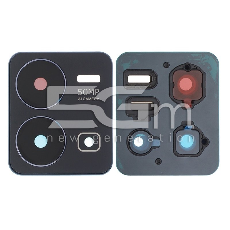 Rear Camera Lens + Frame Black Vivo Y35 5G