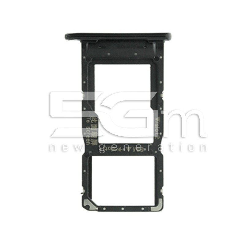 Sim Card + Micro SD Tray Black Huawei P Smart 2019