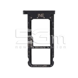 Sim Card + Micro SD Tray Black Huawei P Smart+ INE-LX1