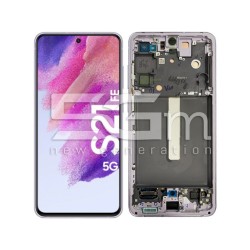 Display Touch + Frame Lavender Samsung SM-G990 S21 FE Ori
