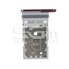 Supporto Dual Sim Card Burgundy Samsung SM-S908 S22 Ultra Ori