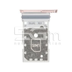 Supporto Dual Sim Card Pink Gold Samsung SM-S906 S22+ Ori