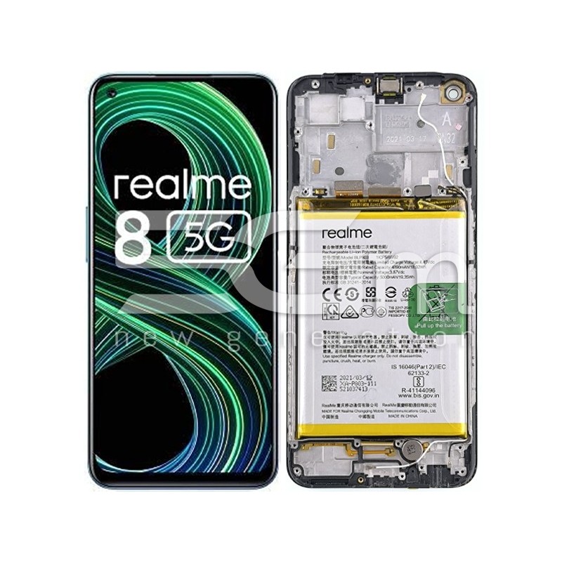 Display Touch + Frame Nero Realme 8 5G (PULLED)