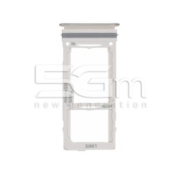 Supporto Dual Sim Card + Micro SD White Samsung SM-A525 - A526 A52
