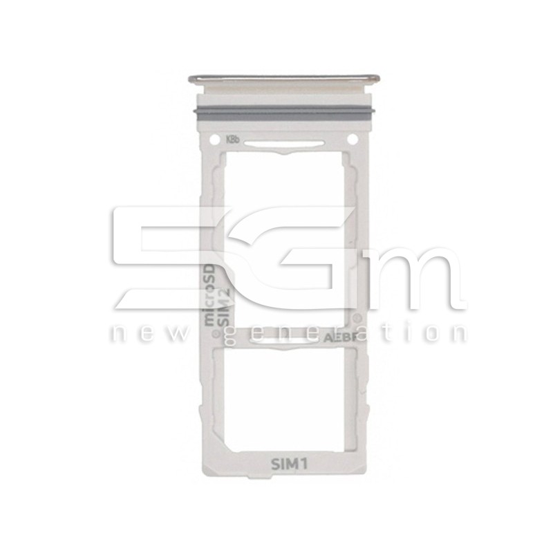 Supporto Dual Sim Card + Micro SD White Samsung SM-A525 - A526 A52