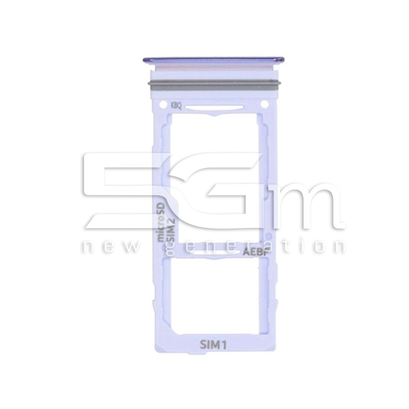 Supporto Dual Sim Card + Micro SD Violet Samsung SM-A525 - A526 A52