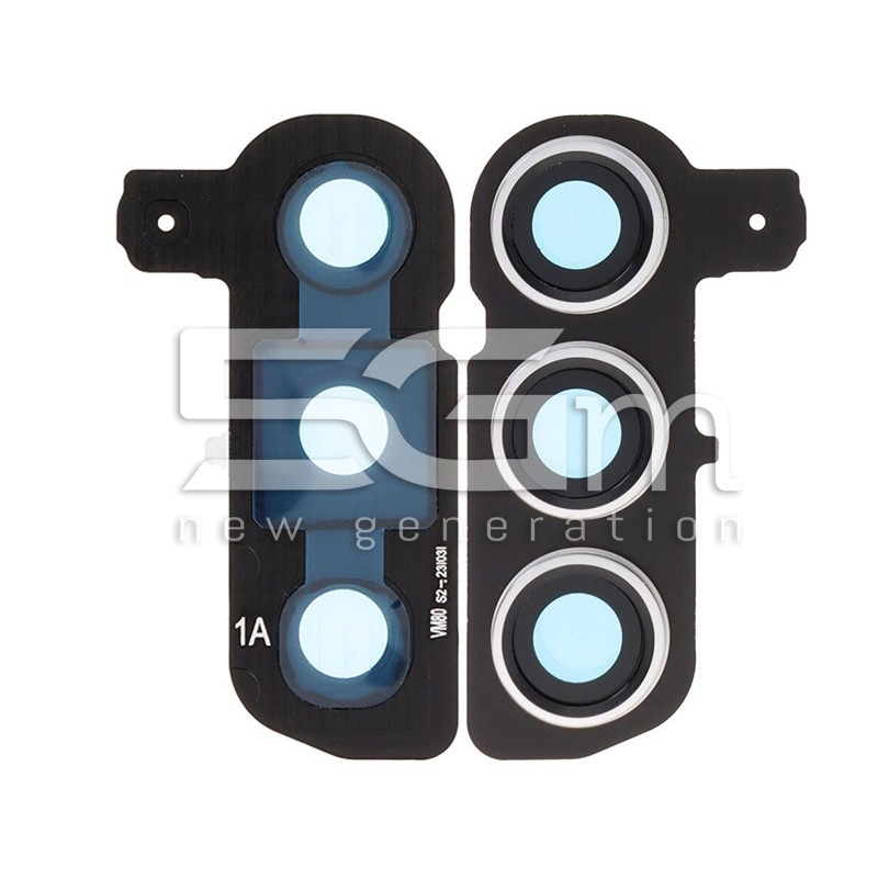 Vetrino Camera Posteriore + Frame Silver Samsung SM-S921 S24 5G