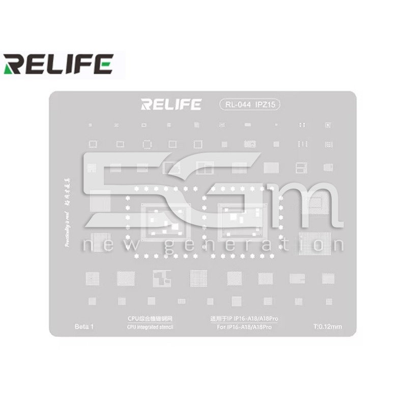 RELIFE RL-044 0.12MM IPZ15 A18/A18 Pro CPU Rework iPhone 16 - 16 Pro