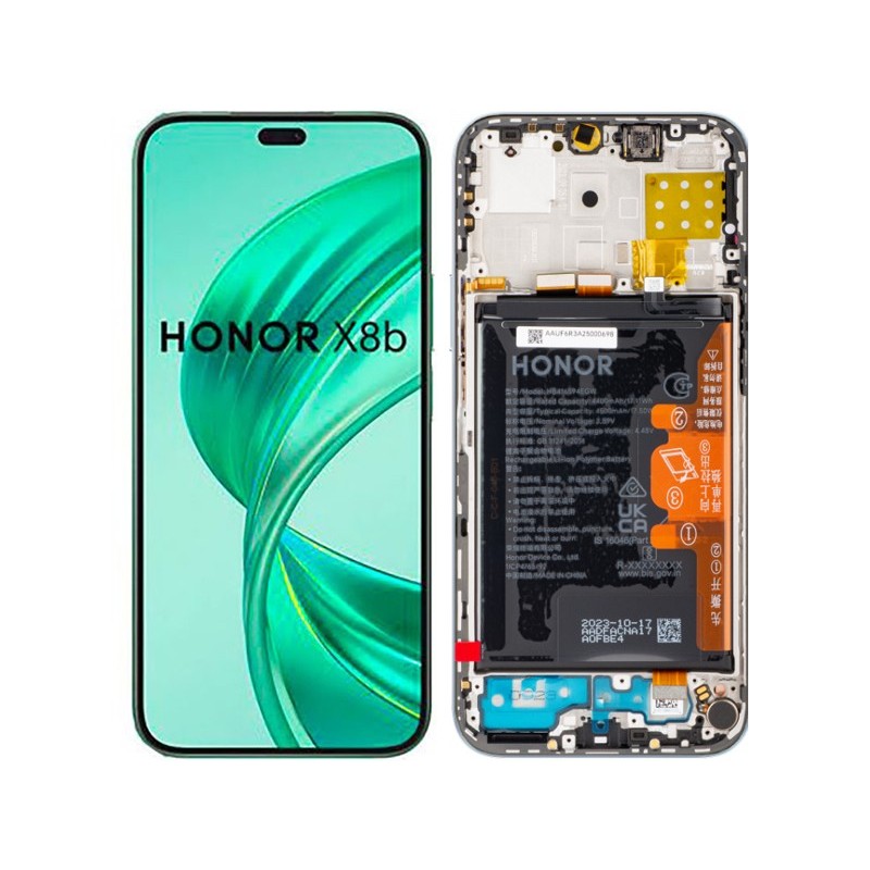 Display Touch Screen + Frame Titanium Silver Honor X8b Ori